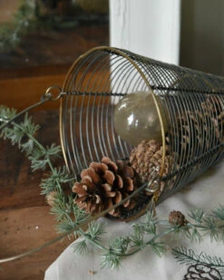 Woondecoratie 27 Antiek Look Draadmand Horizontaal Met Hengsel, IB Laursen