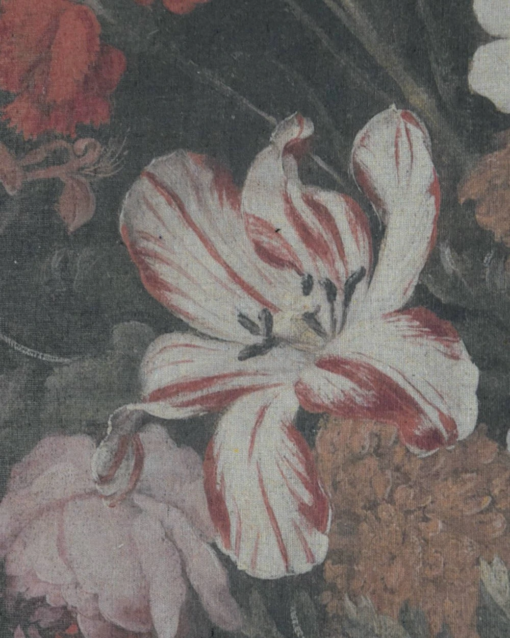 Brocante Wanddoek Met Bloemen 4 Brocante Wanddoek Met Bloemen - Afbeelding 2