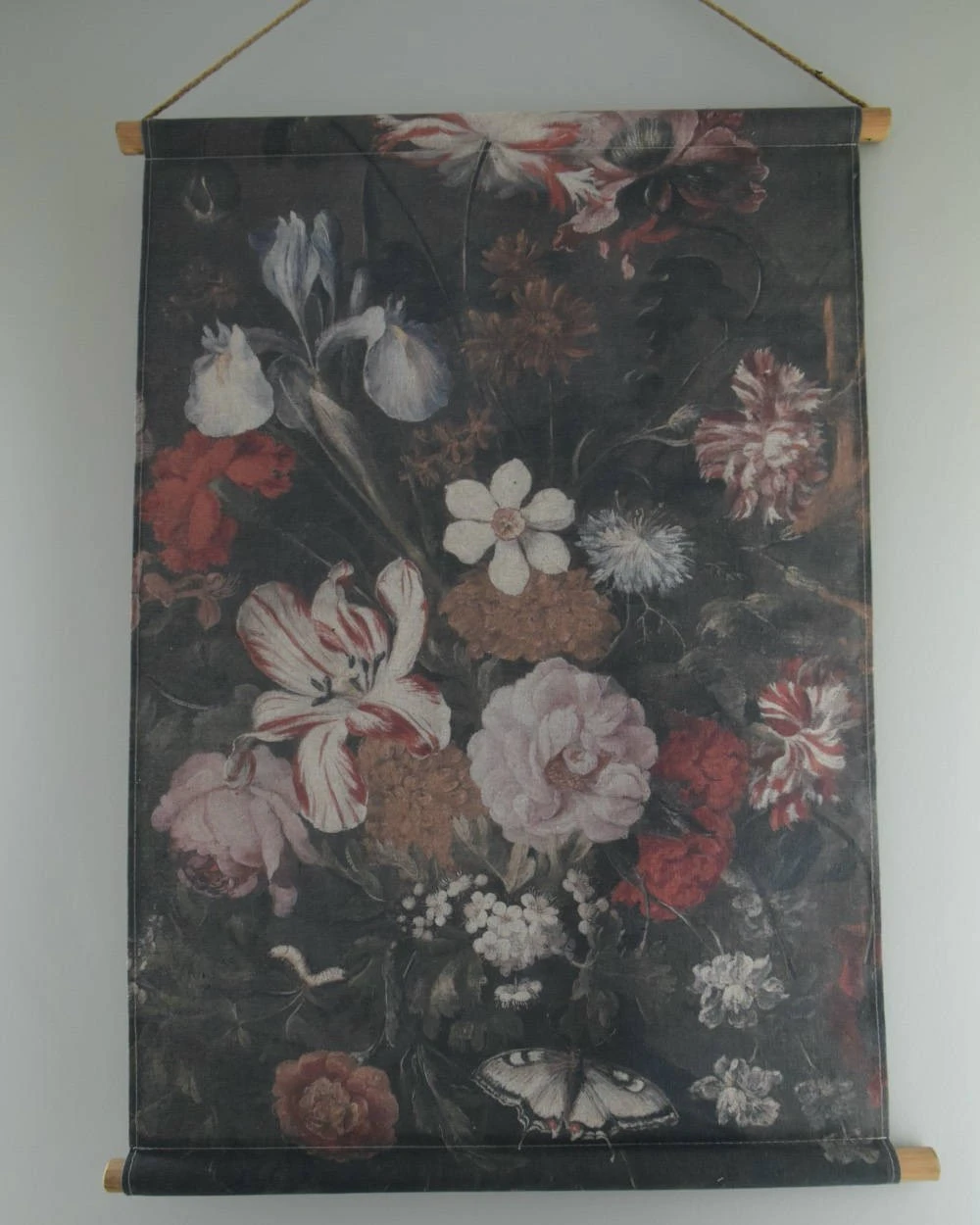 Brocante Wanddoek Met Bloemen 3 Brocante Wanddoek Met Bloemen