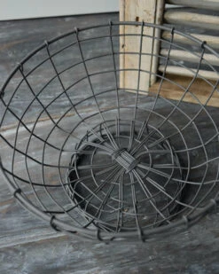 Draad Mand 'etagère' Op Voet -Woondecoratie draad mand etagere op voet 3