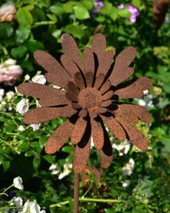 Ecoroest Bloem Aster Tuinprikker -Woondecoratie ecoroest bloem tuinprikker 2