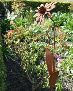 Ecoroest Bloem Aster Tuinprikker -Woondecoratie ecoroest bloem tuinprikker 5