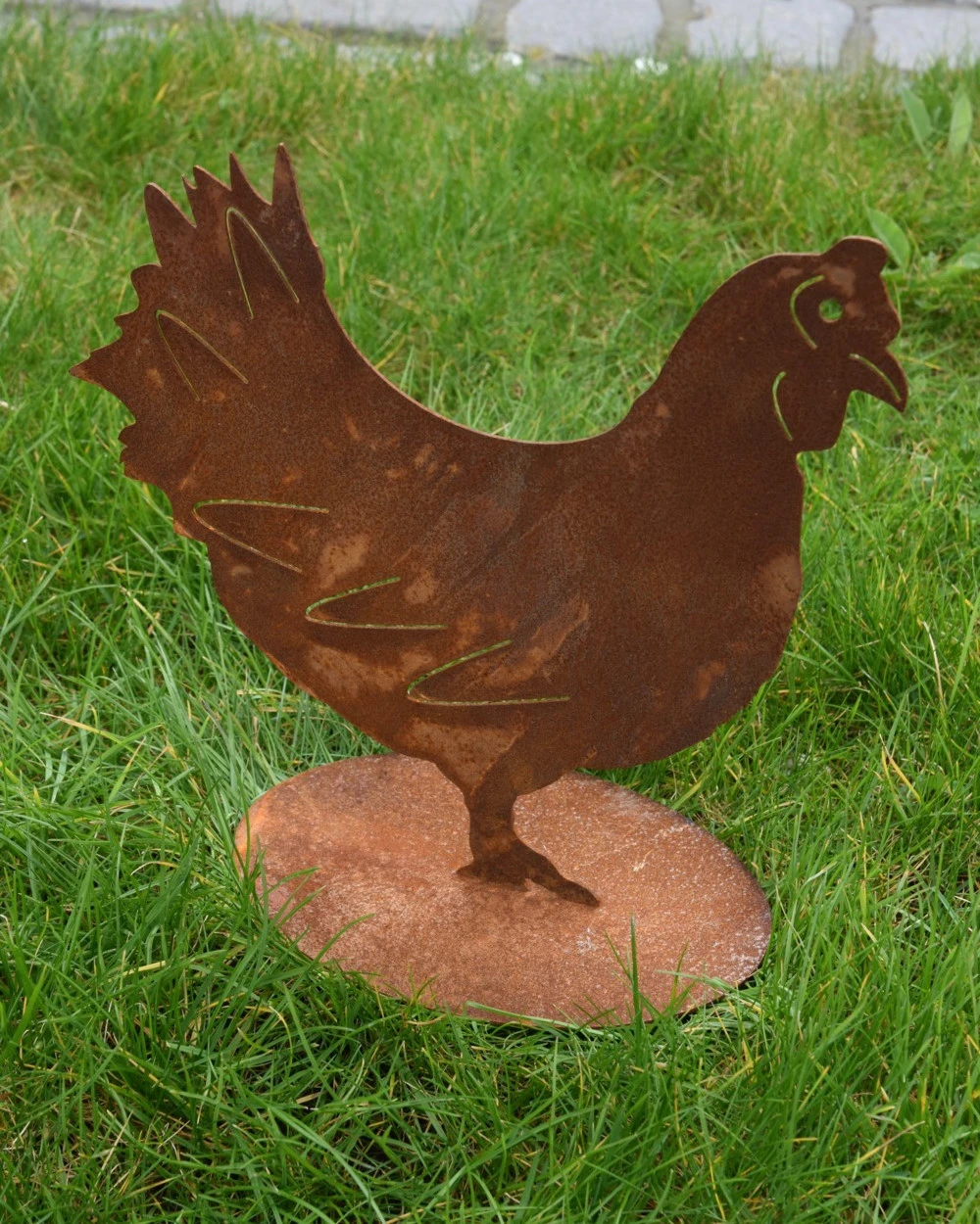 Ecoroest Silhouet Kip Tuindecoratie 6 Ecoroest Silhouet Kip Tuindecoratie - Afbeelding 4