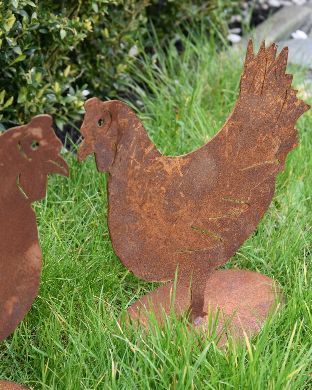 Ecoroest Silhouet Kip Tuindecoratie 7 Ecoroest Silhouet Kip Tuindecoratie - Afbeelding 5