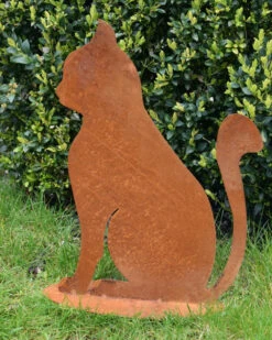 Ecoroest Tuindecoratie Kat Zitten Met Staart Omhoog