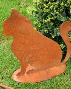 Ecoroest Tuindecoratie Kat Zitten Met Staart Omhoog -Woondecoratie ecoroest tuindecoratie kat zitten met staart omhoog 3