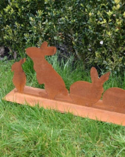 Ecoroest Tuindecoratie Met 5 Verschillende Konijnen Op Een Rij -Woondecoratie ecoroest tuindecoratie met 5 verschillende konijnen op een rij 2