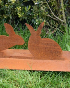 Ecoroest Tuindecoratie Met 5 Verschillende Konijnen Op Een Rij -Woondecoratie ecoroest tuindecoratie met 5 verschillende konijnen op een rij 4