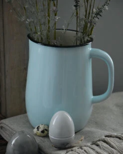 Emaille Kan 'light Blue/cream', IB Laursen -Woondecoratie emaille kan light bluecream ib laursen 4