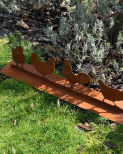 Familie Kip Met Haan Ecoroest Tuindecoratie -Woondecoratie familie kip met haan ecoroest tuindecoratie 6