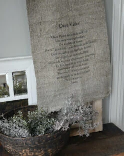 Gebed Shabby Doek Groot, Het Onze Vader Die In De Hemel Zijt -Woondecoratie gebed shabby doek groot het onze vader 4