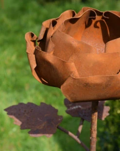 Gevulde Tuinroos Als Tuinprikker Ecoroest -Woondecoratie gevulde tuinroos als tuinprikker ecoroest 2