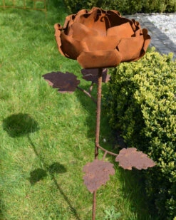 Gevulde Tuinroos Als Tuinprikker Ecoroest -Woondecoratie gevulde tuinroos als tuinprikker ecoroest 7