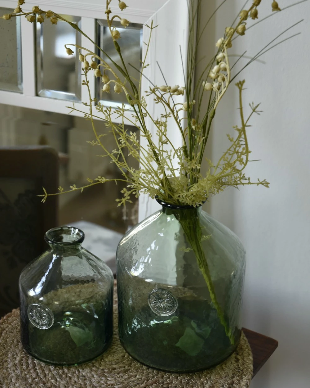 Glazen Apothekers Fles In Het Groen Met Embleem Klein, IB Laursen 6 Glazen Apothekers Fles In Het Groen Met Embleem Klein, IB Laursen - Afbeelding 4