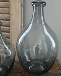 Glazen Ballon Vaas Met Grijze Gloed, IB Laursen 14 Glazen Ballon Vaas Met Grijze Gloed, IB Laursen -Woondecoratie glazen ballon vaas met grijze gloed groot ib laursen 5