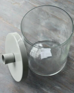 Glazen Pot Met Grijs Metalen Kaarsen Inzet, IB Laursen -Woondecoratie glazen pot met grijs metalen kaarsen inzet ib laursen 6