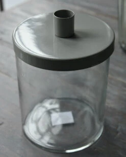 Glazen Pot Met Grijs Metalen Kaarsen Inzet, IB Laursen -Woondecoratie glazen pot met grijs metalen kaarsen inzet ib laursen 7