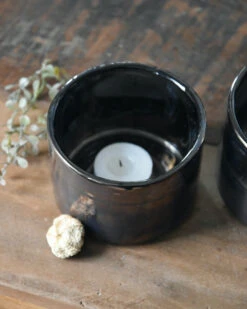 Glazen Theelichten In Donker Parelmoer Set Van Twee, Brynxz -Woondecoratie glazen theelichten in donker parelmoer set van twee brynxz 6