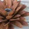 Grote Roest Bloem Met Waxinelicht Houder -Woondecoratie grote roest bloem met waxinelicht houder