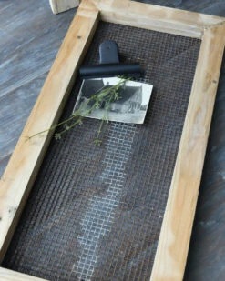 Herinnering Bord, Houten Lijst Met Stoer Dik Oud Gaas En Clip -Woondecoratie herinnering bord houten lijst met stoer dik oud gaas en clip 5