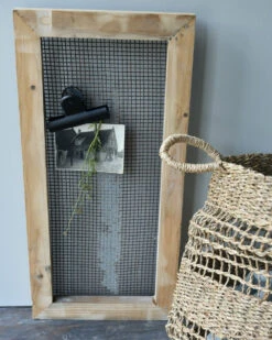 Herinnering Bord, Houten Lijst Met Stoer Dik Oud Gaas En Clip -Woondecoratie herinnering bord houten lijst met stoer dik oud gaas en clip 7