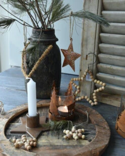 Hert En Bomen Theelicht Roestbruin, IB Laursen -Woondecoratie hert en bomen theelicht roestbruin ib laursen 3