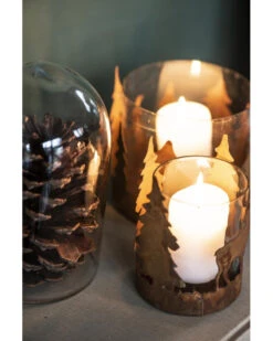 Hert En Bomen Theelicht Roestbruin, IB Laursen -Woondecoratie hert en bomen theelicht roestbruin ib laursen 5