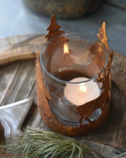 Hert En Bomen Theelicht Roestbruin, IB Laursen -Woondecoratie hert en bomen theelicht roestbruin ib laursen 7