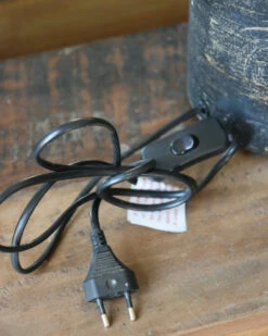 Houten Lampenvoet In Antiek Zwart -Woondecoratie houten lampenvoet in antiek zwart 7