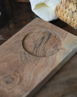 Houten Serveerplank Met Cup Houder, IB Laursen -Woondecoratie houten serveerplank met cup houder ib laursen 3