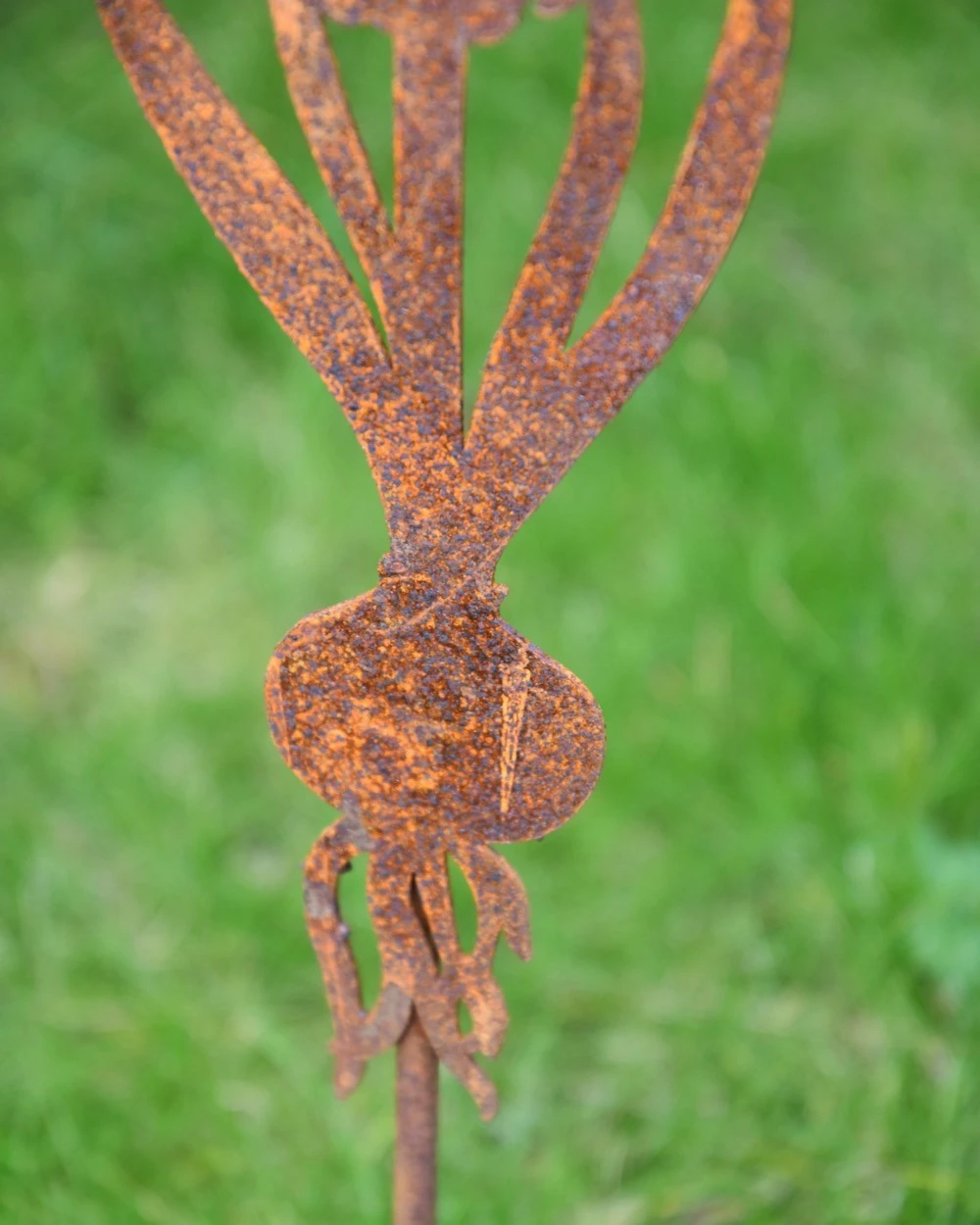 Hyacint Met Bol Op Prikker, Metaal Roest 5 Hyacint Met Bol Op Prikker, Metaal Roest - Afbeelding 4