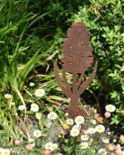 Hyacint Met Bol Op Prikker, Metaal Roest 13 Hyacint Met Bol Op Prikker, Metaal Roest -Woondecoratie hyacint met bol op prikker metaal roest 4