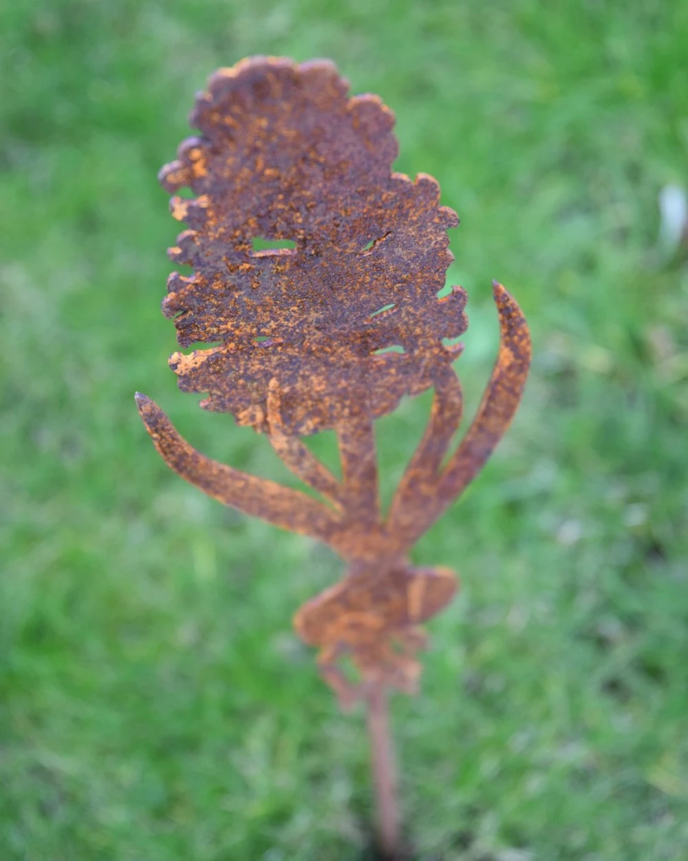 Hyacint Met Bol Op Prikker, Metaal Roest 7 Hyacint Met Bol Op Prikker, Metaal Roest - Afbeelding 6
