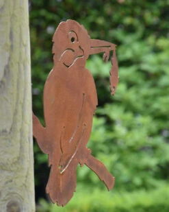IJsvogel Met Visje Op Tak, Metalen Schroefvogel -Woondecoratie ijsvogel met visje op tak metalen schroefvogel 1 2