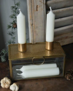 Kandelaar Kistje Antiek Look Metaal Glas, IB Laursen -Woondecoratie kandelaar kistje antiek look metaal glas ib laursen 7