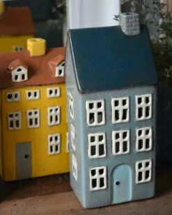 Keramiek Theelicht Huis Nyhavn In Zee Blauw, IB Laursen -Woondecoratie keramiek theelicht pakhuis nyhavn in zee blauw ib laursen 5