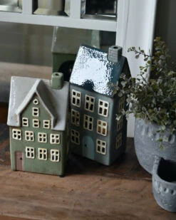 Keramiek Theelicht Huis Nyhavn In Zee Blauw, IB Laursen -Woondecoratie keramiek theelicht pakhuis nyhavn in zee blauw ib laursen 7