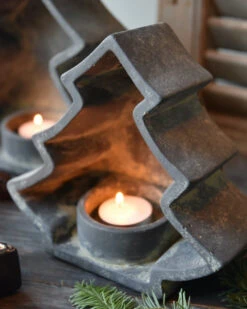 Woondecoratie 5 Kerstboom Waxinelicht Houders Klein, Majestic Brynxz