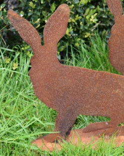 Konijn Met Gespitste Oren, Ecoroest Tuindecoratie -Woondecoratie konijn met gespitste oren ecoroest tuindecoratie 5