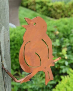 Kwetteraar Tuin Vogel Van Metaal Op Stok