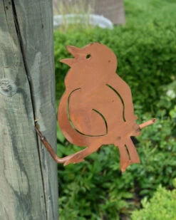 Kwetteraar Tuin Vogel Van Metaal Op Stok -Woondecoratie kwetteraar tuin vogel van metaal op stok 4