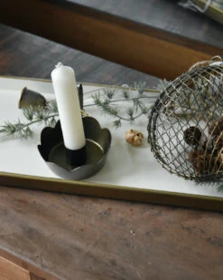 Langwerpige Room Kleurige Tray Met Antiek Look Rand, IB Laursen -Woondecoratie langwerpige room kleurige tray met antiek look rand ib laursen 5