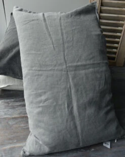 Linnenlook Rechthoekige Kussenhoes 'Thunder Grey', IB Laursen