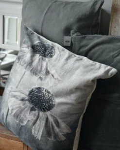 Linnenlook Rechthoekige Kussenhoes 'Thunder Grey', IB Laursen -Woondecoratie linnenlook rechthoekige kussenhoes thunder grey ib laursen 3