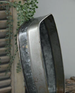 Metalen Bak In Twee Tinten Gelaagd, Groot 17 Metalen Bak In Twee Tinten Gelaagd, Groot -Woondecoratie metalen bak in twee tinten gelaagd groot 7