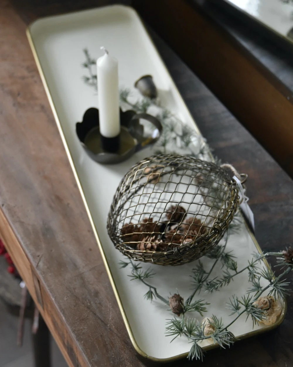 Metalen Draadbal Antiek Look Aan Touw Vulbaar, IB Laursen 4 Metalen Draadbal Antiek Look Aan Touw Vulbaar, IB Laursen - Afbeelding 2