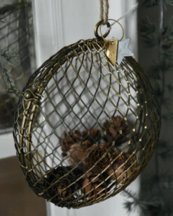 Metalen Draadbal Antiek Look Aan Touw Vulbaar, IB Laursen 16 Metalen Draadbal Antiek Look Aan Touw Vulbaar, IB Laursen -Woondecoratie metalen draadbal antiek look aan touw vulbaar ib laursen 6