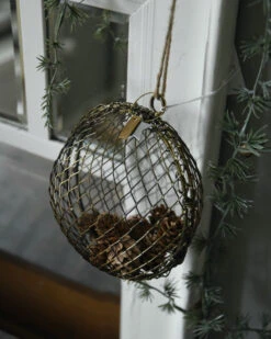 Metalen Draadbal Antiek Look Aan Touw Vulbaar, IB Laursen 17 Metalen Draadbal Antiek Look Aan Touw Vulbaar, IB Laursen -Woondecoratie metalen draadbal antiek look aan touw vulbaar ib laursen 7