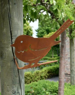 Metalen Tuin Vogel Mus Op Takje -Woondecoratie metalen tuin vogel mus op takje 2