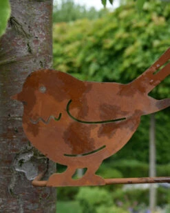 Metalen Tuin Vogel Mus Op Takje -Woondecoratie metalen tuin vogel mus op takje 4